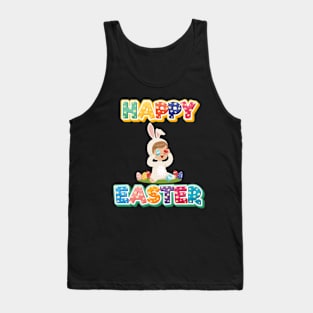 Happy Easter_Spring_Bunny_Rabbit_Kawaii_Cute Tank Top